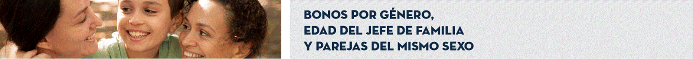 Título: Bonos por género, edad del jefe de familia y parejas del mismo sexo.